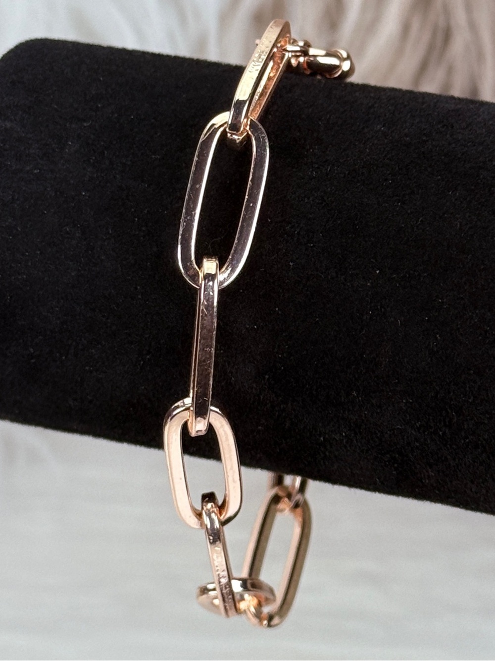 Elegant Rose Goldtone Link Bracelet
